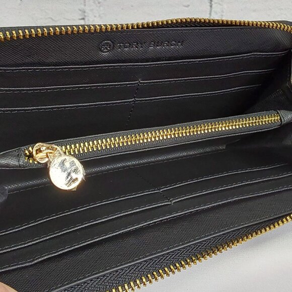 TORY BURCH ROBINSON FULL-ZIP LONG WALLET LEATHER - Picture 7 of 16
